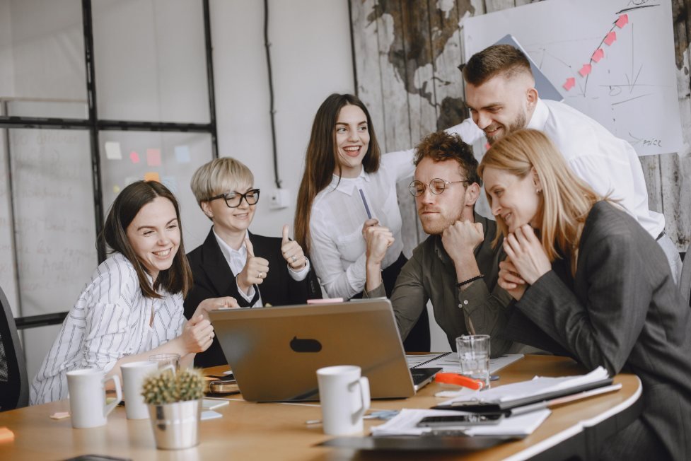 Team of business people in a meeting